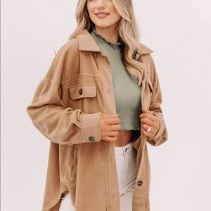 Camel Fleece Shacket